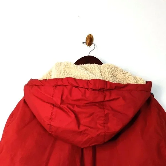 DB Supply Jacket Men XL Red Parka Sherpa Hood Military Insulated Waterproof Barn - Picture 6 of 13